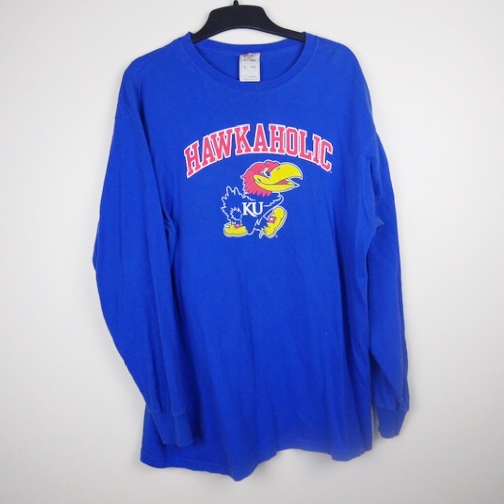oversized Kansas Jayhawk long sleeve tee sz medium
